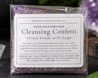 White Sage Cleansing Confetti Sachet
