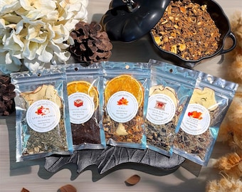 Fall Scents Simmer Pot Herb Blend Collection 5 Pack, Cozy Autumn Aromas