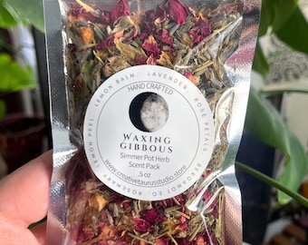 Waxing Gibbous Simmer Pot • Integrate & Reflect • Herbal Moon Phase Blend