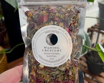 Waning Crescent Simmer Pot • Restful Reflection & Renewal • Soft Floral Herbal Blend
