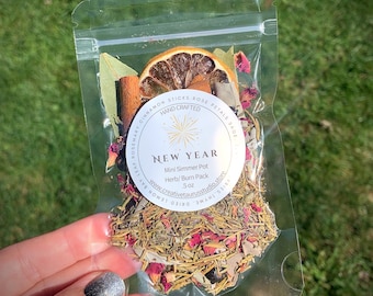 New Year Mini Simmer Pot Pack; Herbs; Burn Pack