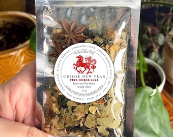 Chinese New Year Simmer Pot • Year of the Fire Horse 2026 • Prosperity, Luck & Renewal