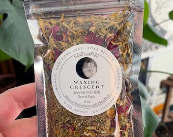 Waxing Crescent Simmer Pot Blend | Emotional Encouragement & Gentle Courage | Herbal Support for New Beginnings
