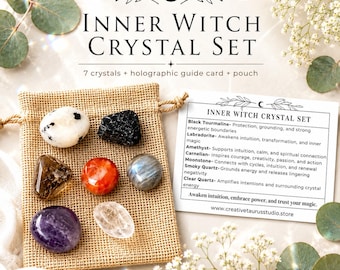 Inner Witch Crystal Tumble Set for Intuition, Protection and Everyday Magic
