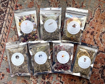 Witchy Simmer Pot Collection; Complete 7-Pack Ritual Herb Bundle