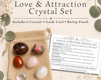 Love & Attraction Crystal Tumble Set for Self Love and Heart Healing