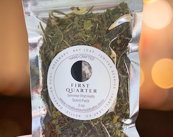 First Quarter Moon Simmer Pot | Steady Resolve • Boundaries • Grounded Strength