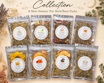 Wheel of the Year Herb Simmer Pot Collection, 8-Pack Pagan Sabbat Collection