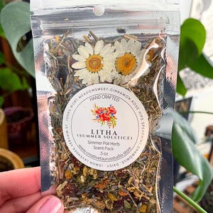 Litha Simmer Pot Blend, Summer Solstice Ritual, Sun Celebration, Herbal Midsummer Home Blessing