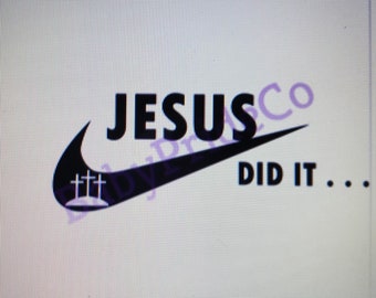  Jesus  tat es nur tun es Nike  swoosh Svg  Etsy