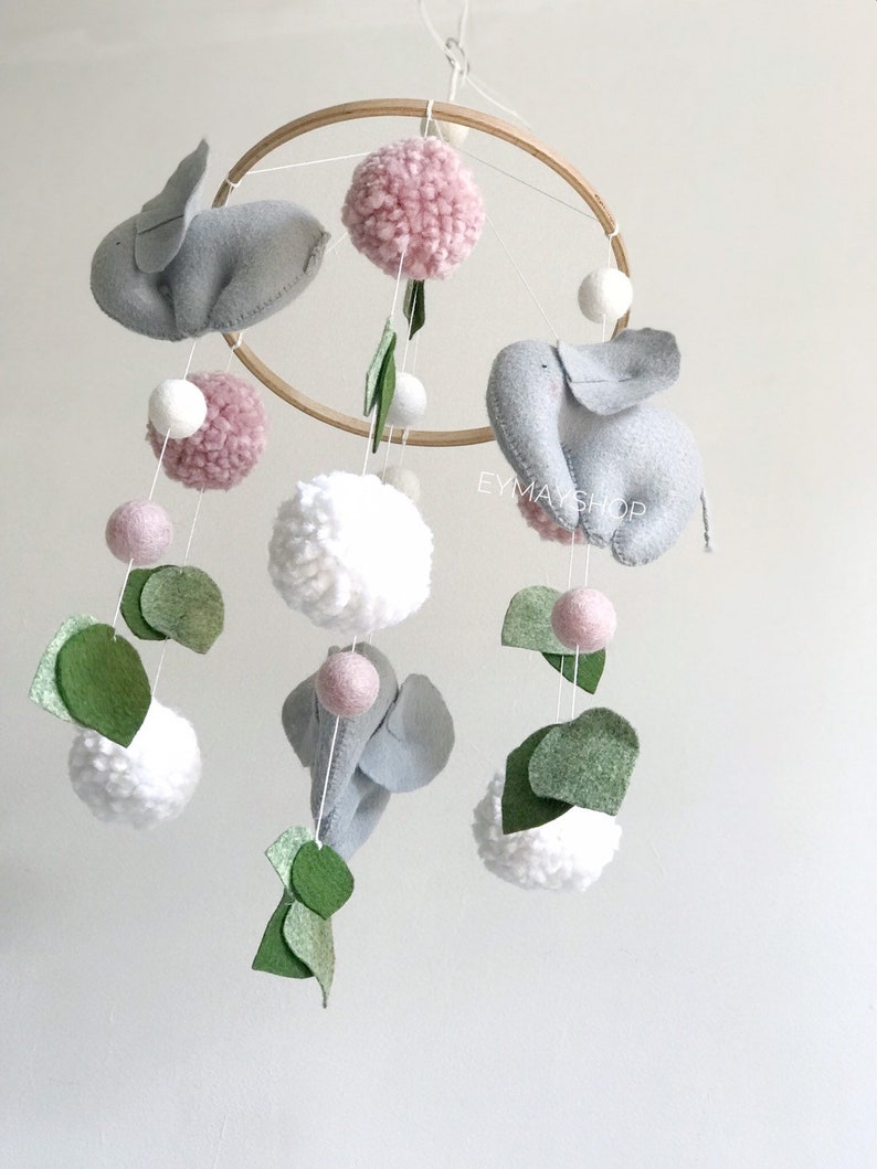 Baby mobile elephant nursery crib mobile baby mobile girl Etsy