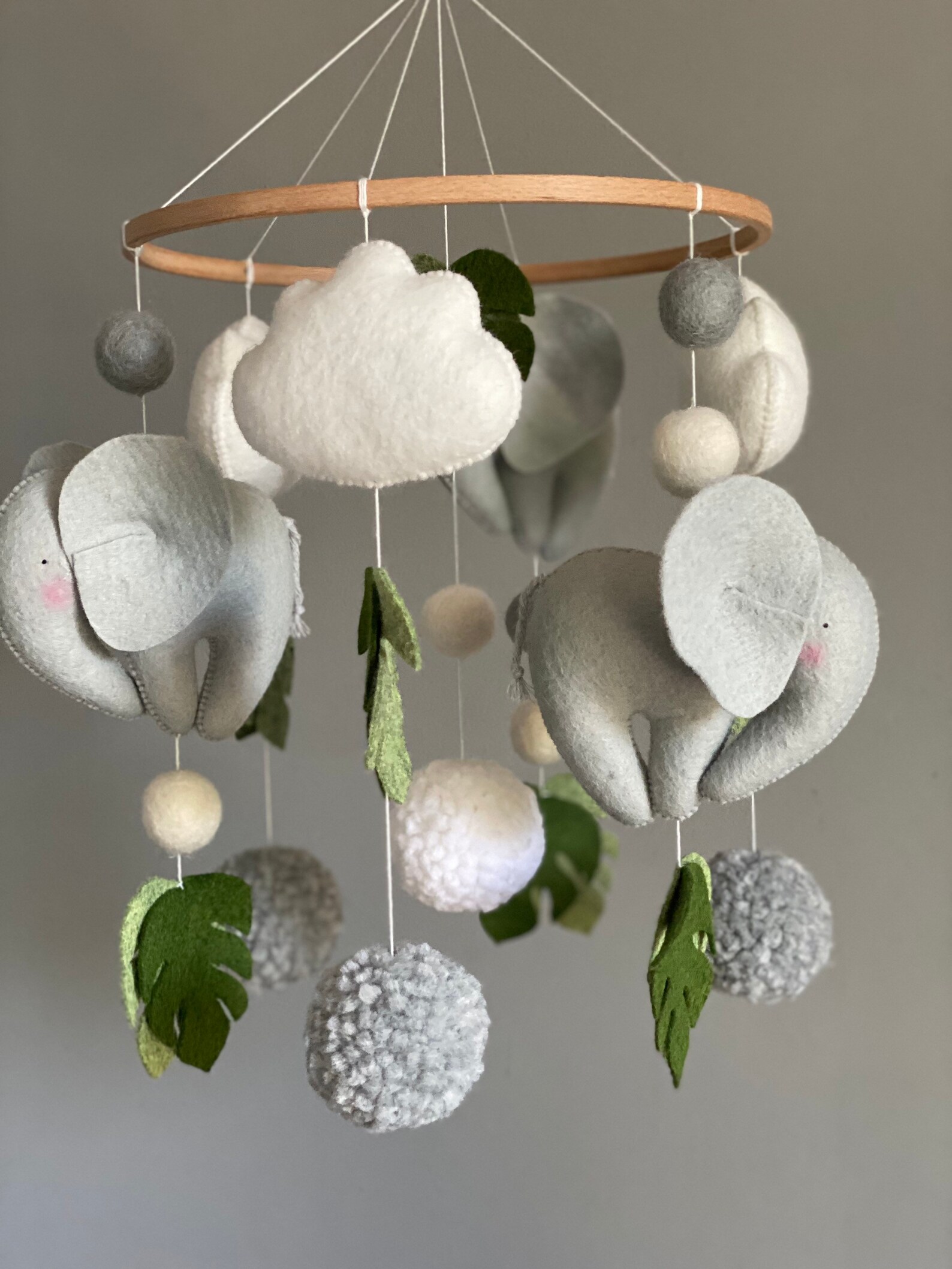 Baby Mobile Elephant Nursery Mobile for Crib Safari Mobile Etsy