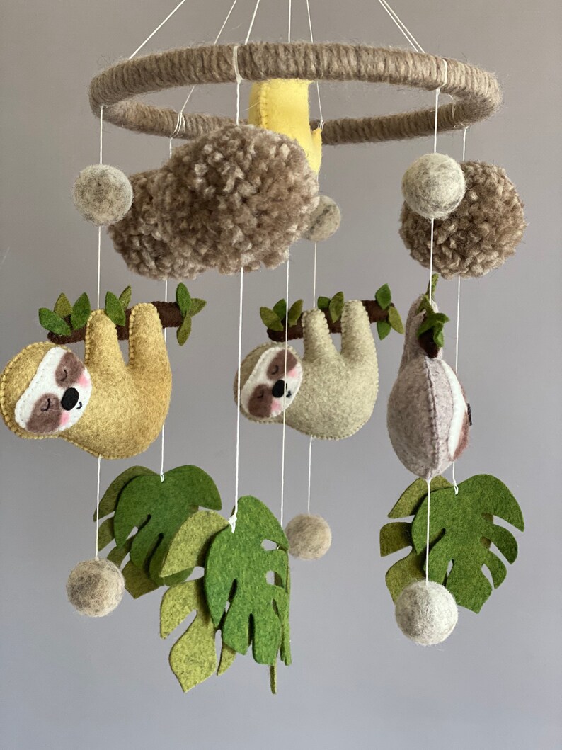 Faultier Mobile Baby Mobile Filz Baby Mobile Boho Etsy.de