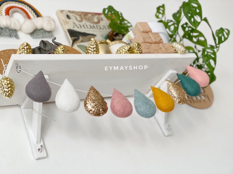 Nursery Decor Raindrops Garland Wall Decor Drops Garland Etsy