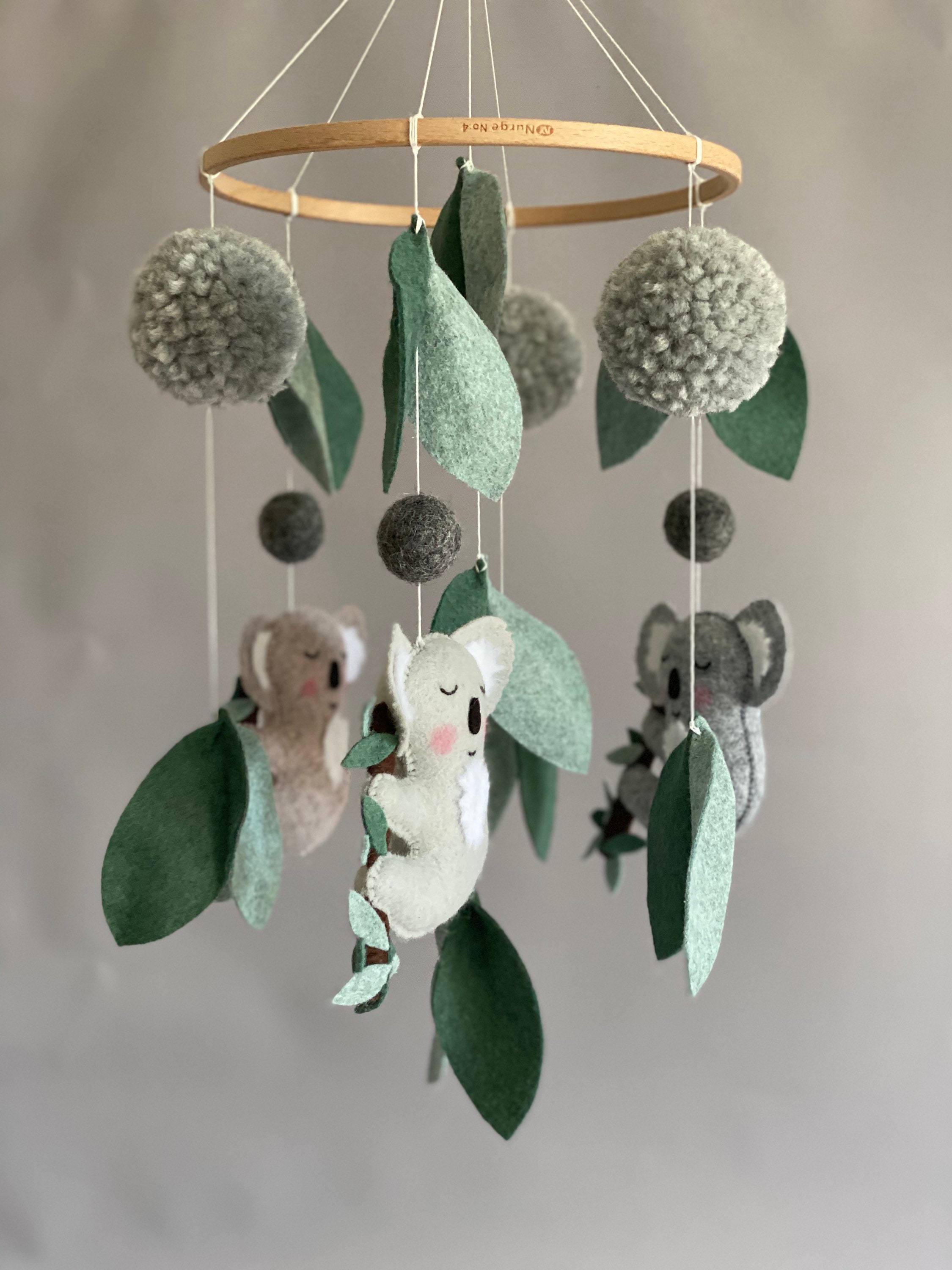 Baby mobile koala nursery mobile felt koala baby mobile Etsy