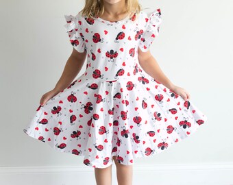 red and white ladybug dress