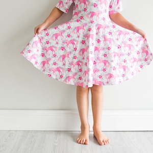 ON SALE!! Pink or Purple Unicorn Twirl Dress