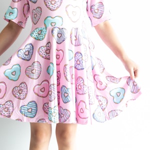 open lace back dress Donut Sprinkle Birthday Girl Twirl Dress