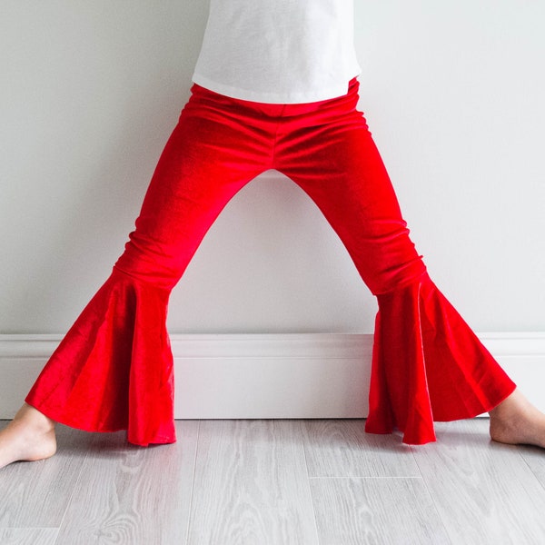 Red Bell Velvet Pants