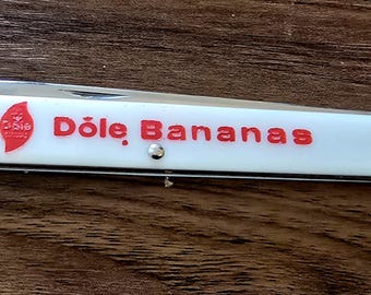 Cuchillo promocional vintage de Dole Bananas, Colonial Cutlery Prov. USA. Nuevo, sin usar.