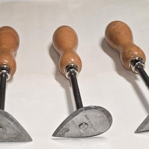 Vintage Brookstone Wood Scraping Tools, Set Of 3, Made In England.