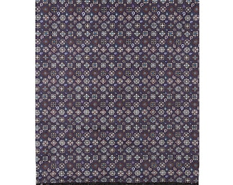 Echarpe homme en soie et laine avec motifs en violet