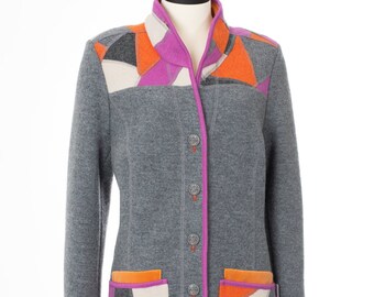 Short coat 100% virgin wool - boiled wool size 42