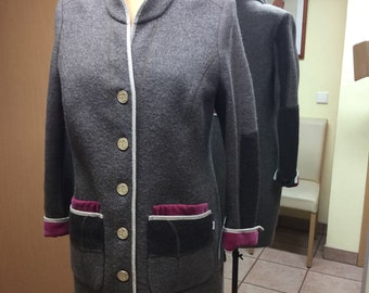 Short coat 100% virgin wool - boiled wool size 42