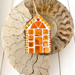 Mosaic Beach Hut Decoration - Orange