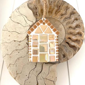 Mosaic Beach Hut Decoration - Cream