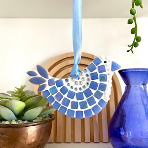 Mosaik-Volksvogel-Dekoration - Himmelblau