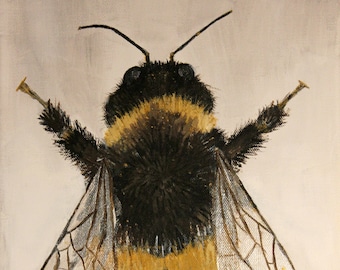 9 x 12 Bee acryl op Canvas