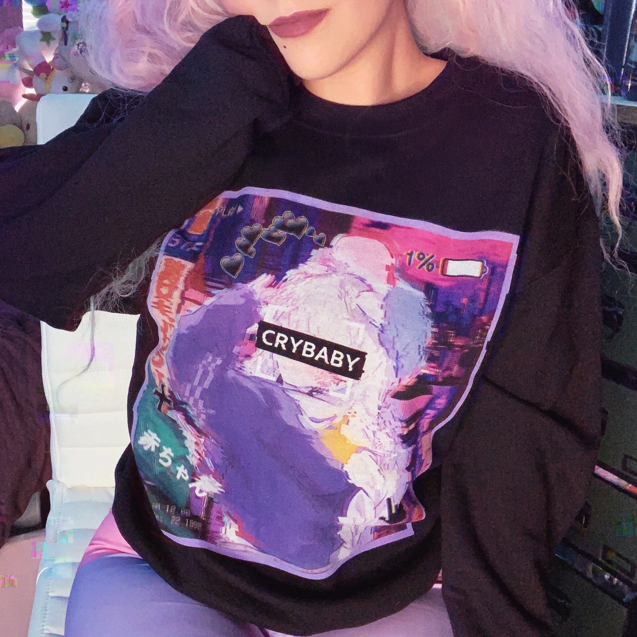 Vaporwave Aesthetic Anime Sweatshirt 