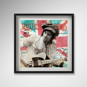 ROLLING STONES Inspired Music Poster • Fine Art Print • Home Decor • Retro Design • Rock N&#39; Roll