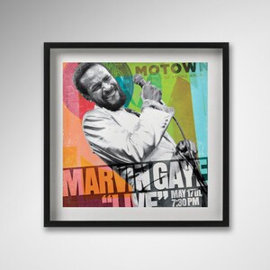 MARVIN GAYE Inspired Music Poster  • Fine Art Print • Home Decor • Retro Design • Soul Music