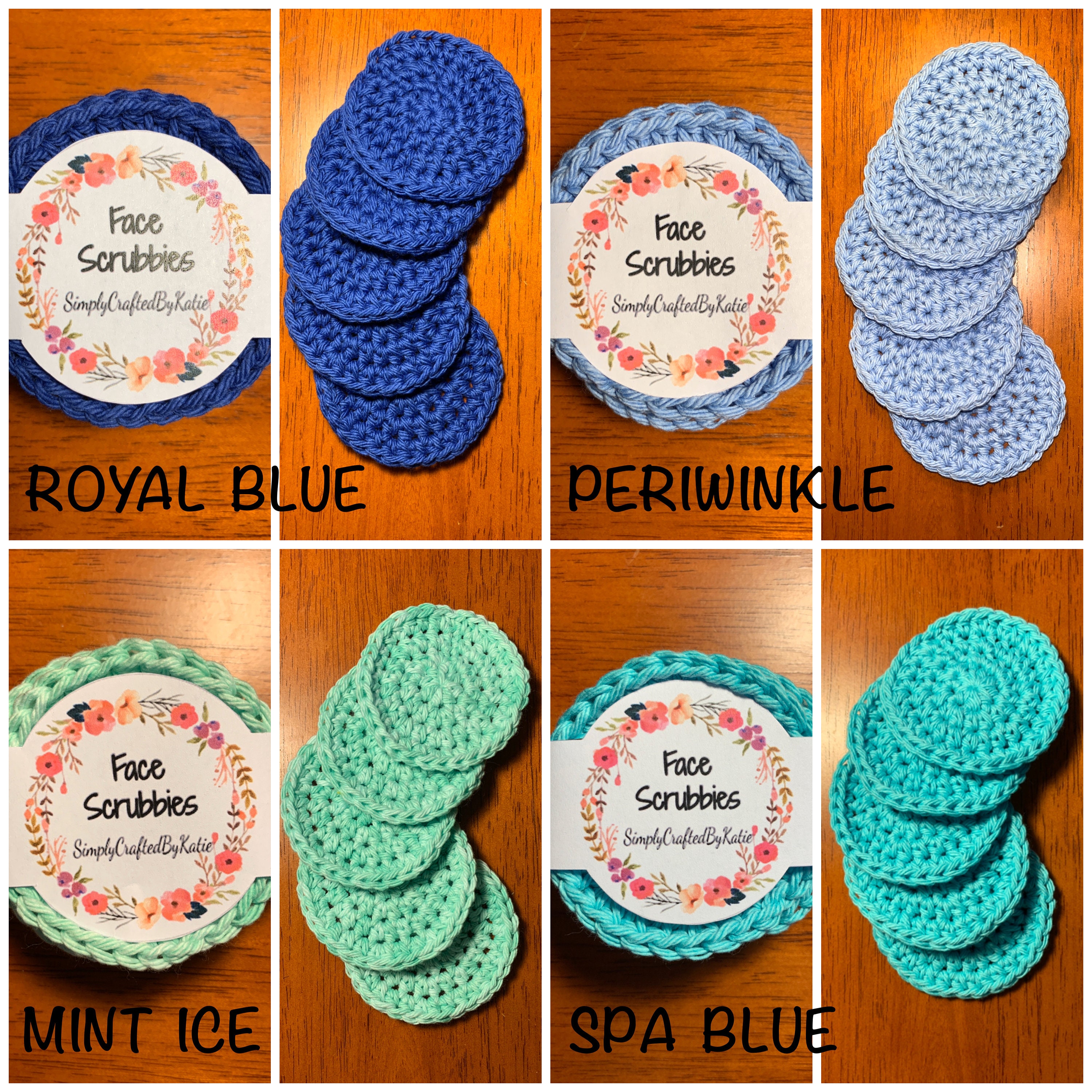 Crochet Face Scrubbies Set of 5 100 Cotton cotton Rounds Etsy