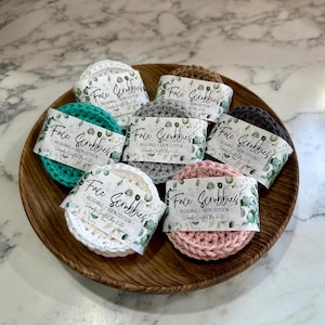Crochet Face Scrubbies Set of 5 100% Cotton (Cotton Rounds)