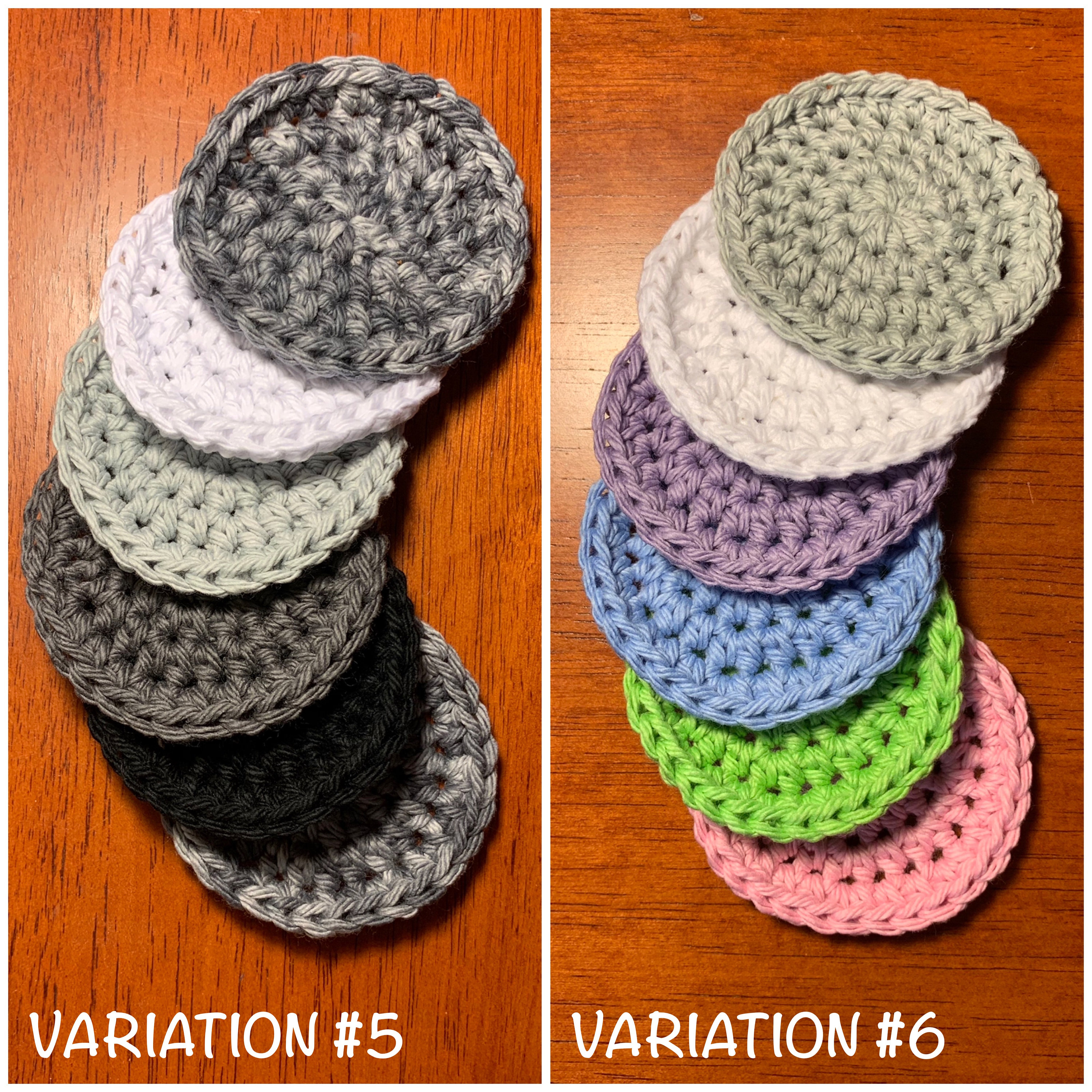 Crochet Face Scrubbies Set of 6 100 Cotton cotton Rounds Etsy