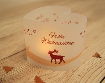 DIY Windlichter in Herzform zu Weihnachten, Hirsch