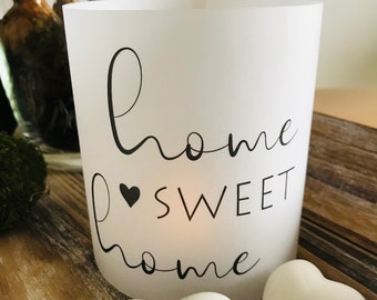 2 x DIY Lichthülle cozy_home - "home sweet home"