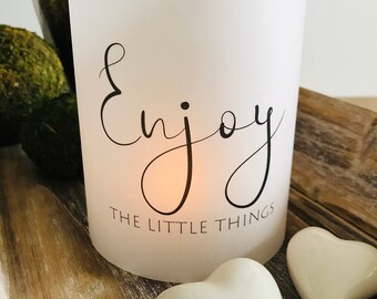 2 x DIY Lichthülle cozy_home - "enjoy little things"