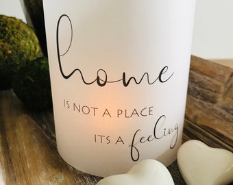2 x DIY Lichthülle cozy_home - "home is not a place it's a feeling"