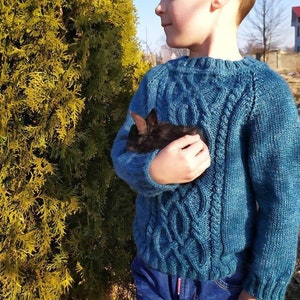 Baby boy cable hand knit sweater,birthday gift, organic baby boy clothes, creepy cute baby boy outfit