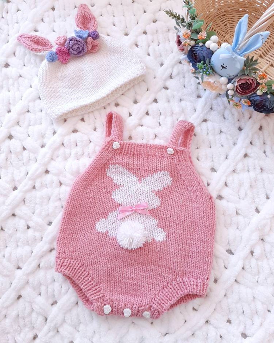 Newborn Girl Bunny Ears Hat, Baby Girl Shower Gift - Etsy