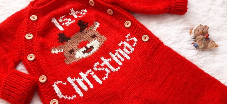 Holiday clothing for kids, First Christmas baby bodysuit, gifts for kids image 2