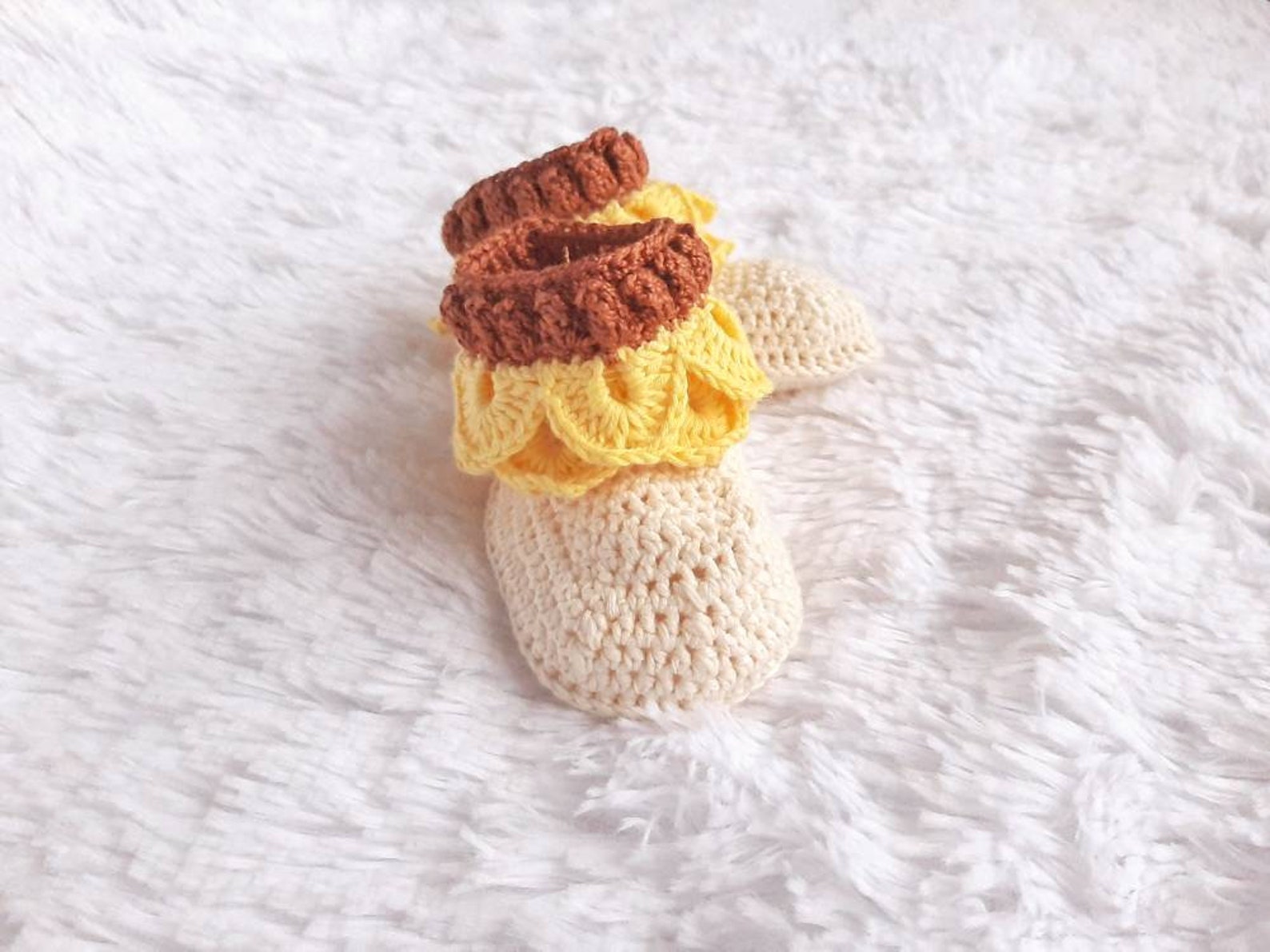 sunflower baby shoes