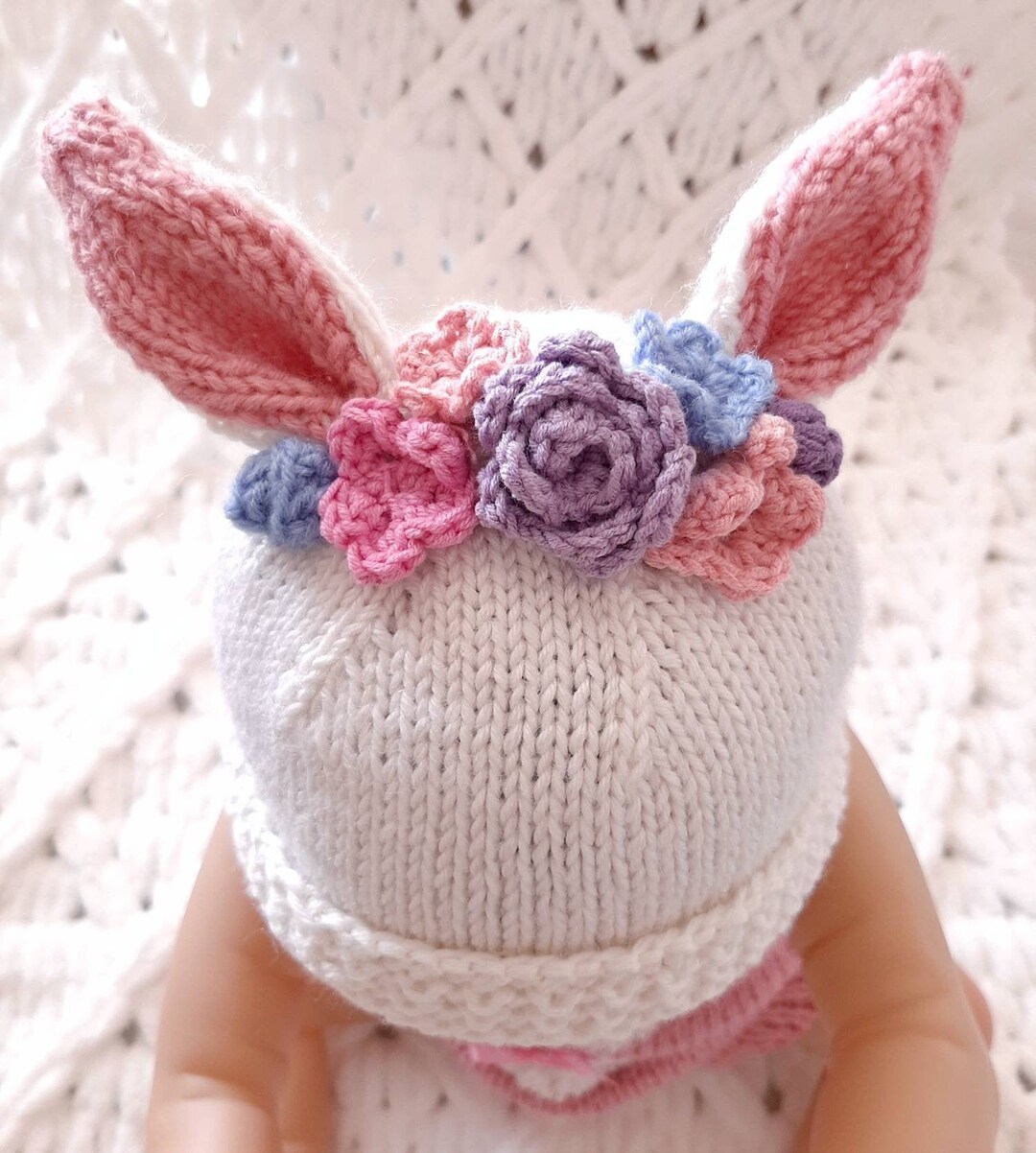 Newborn Girl Bunny Ears Hat, Baby Girl Shower Gift - Etsy