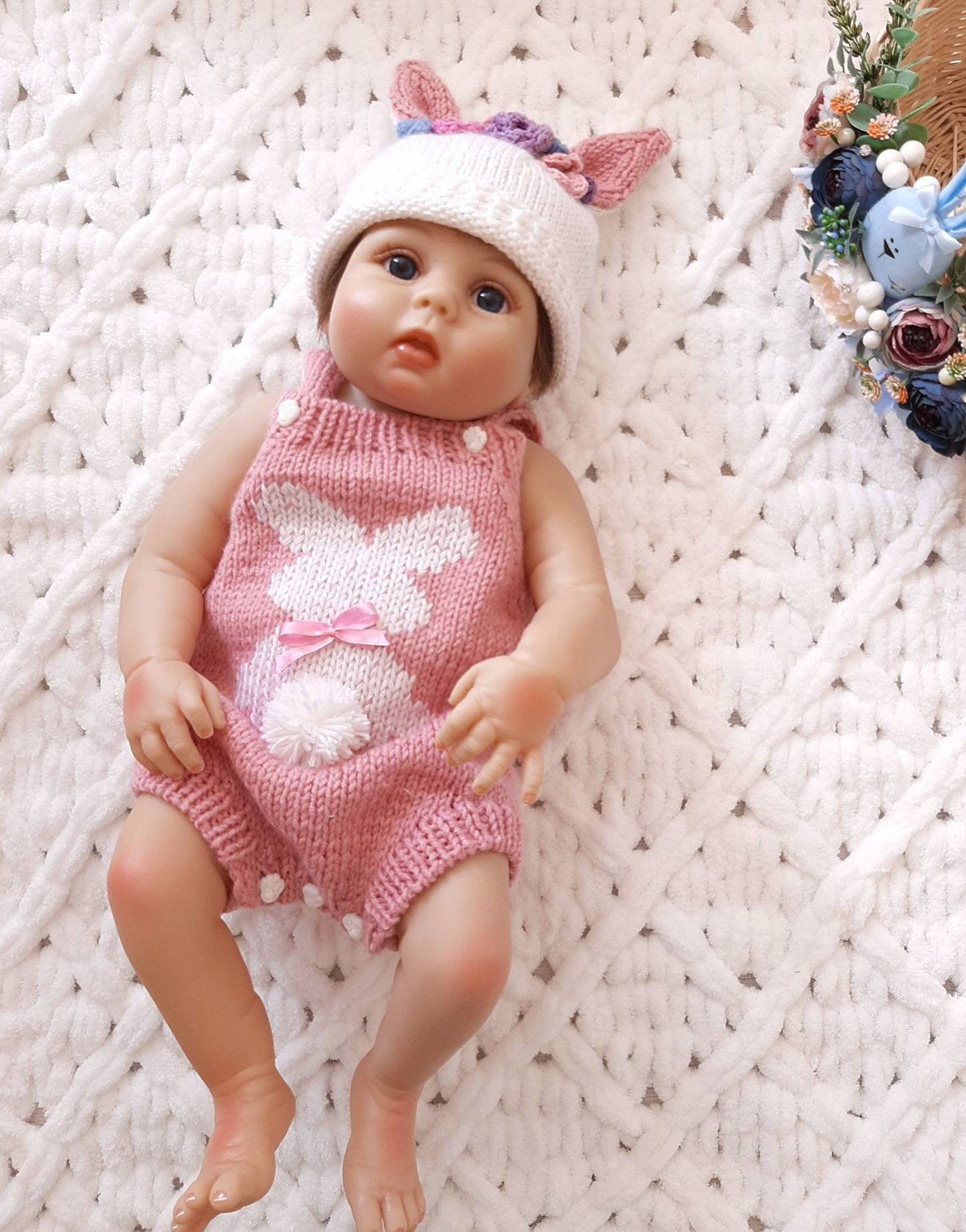 Newborn Girl Bunny Ears Hat, Baby Girl Shower Gift - Etsy