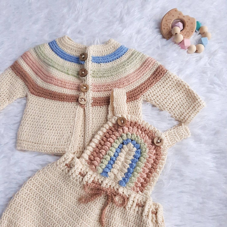 Rainbow baby boy take home outfit, baby boy spring clothes image 8