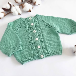 Infant girl clothes,Hand knit summer cardigan sweater